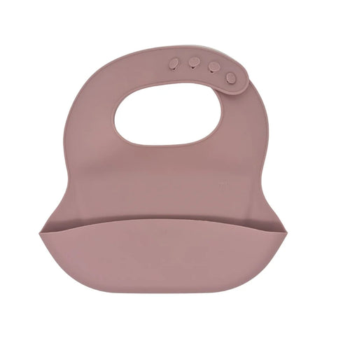 Silicone Baby Bib Pink-Nil-Matakana Pharmacy